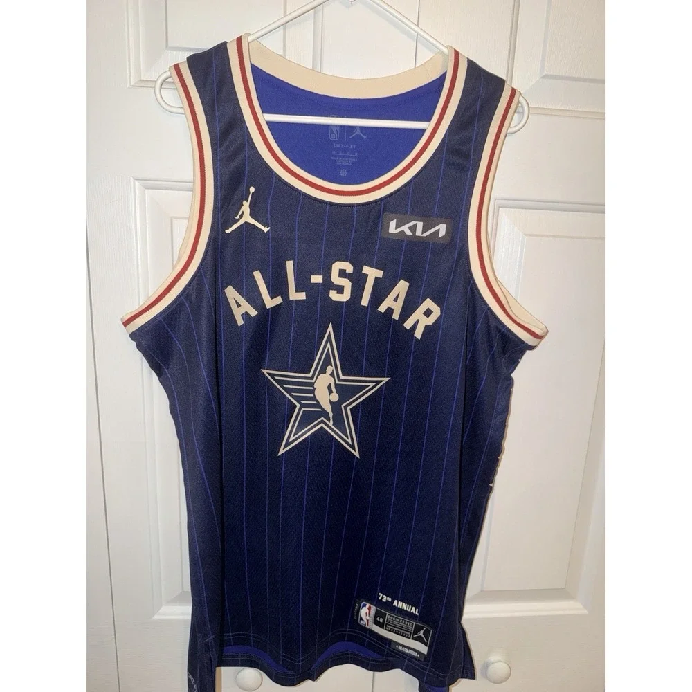 L (48) Nikola Jokic Nike Jordan NBA All-Star Swingman Jersey Men's Blue